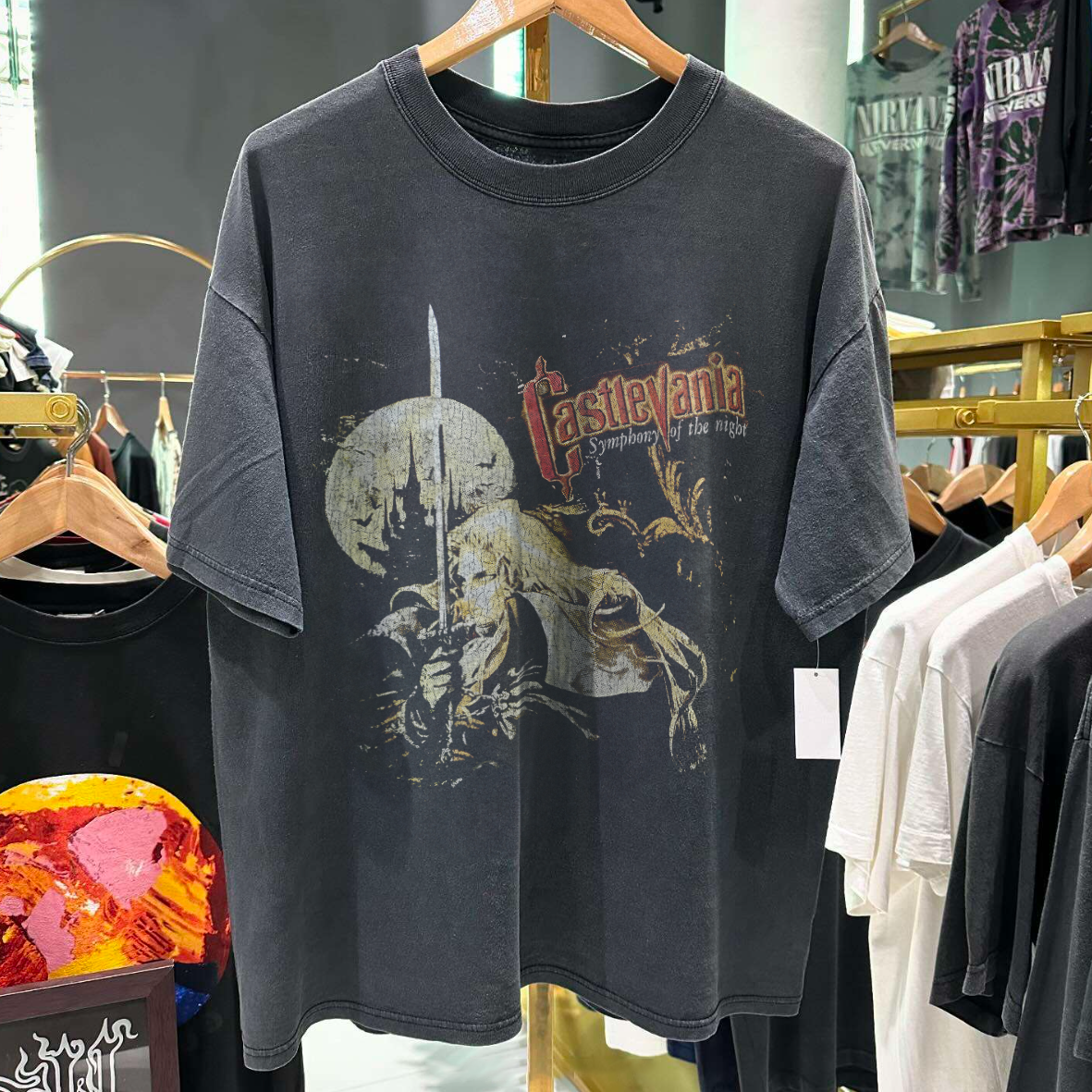 1997 Castlevania 'Sotn' Rare Washed Black T-Shirt – Strike