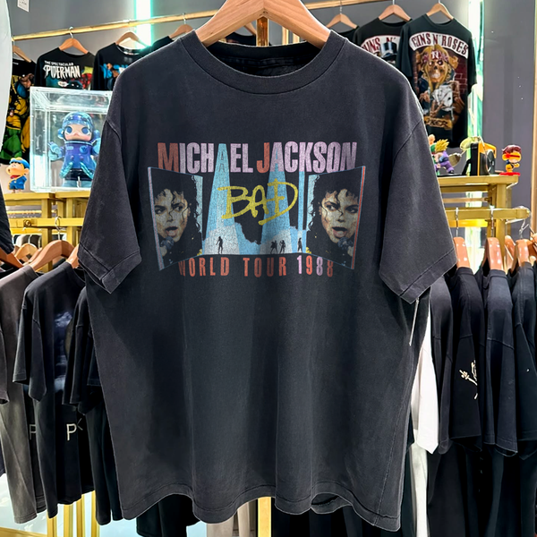 希少 Michael Jackson Bad Tour '87 スタッフTシャツ 希少 マイケル 希少 Michael Jackson Bad Tour '87 スタッフTシャツ 希少 マイケル