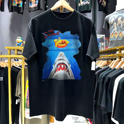シンプソンズ ジョーズ 90s Tシャツ simpsons jaws Vintage 90s The simpsons Homer simpson Shark TV Jaws Cartoon