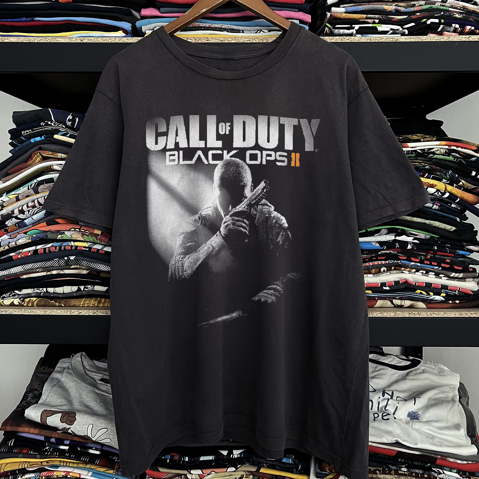 Rare Call of Duty Black Ops 2 Washed Black Tee