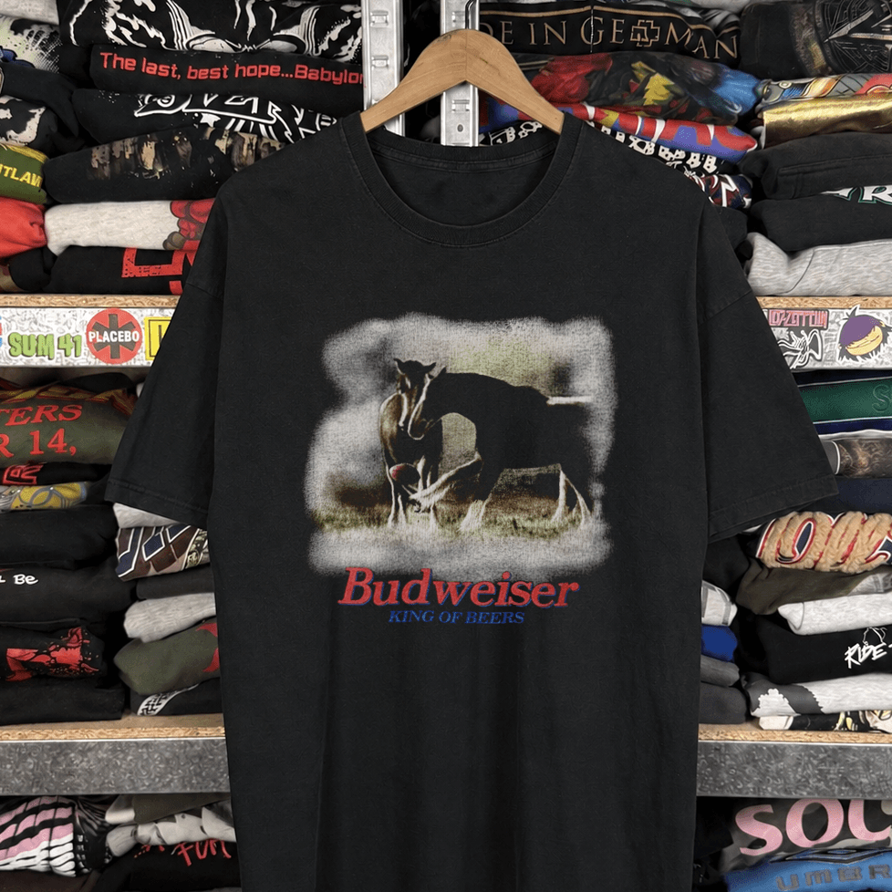 Budweiser King of Beers Vintage Washed Black T-Shirt