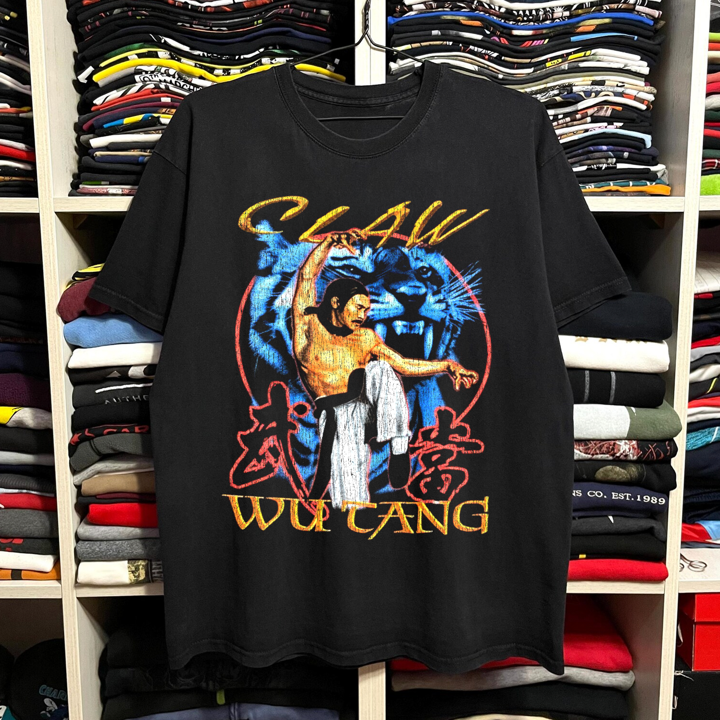 Wu Tang Claw Washed Black Tee