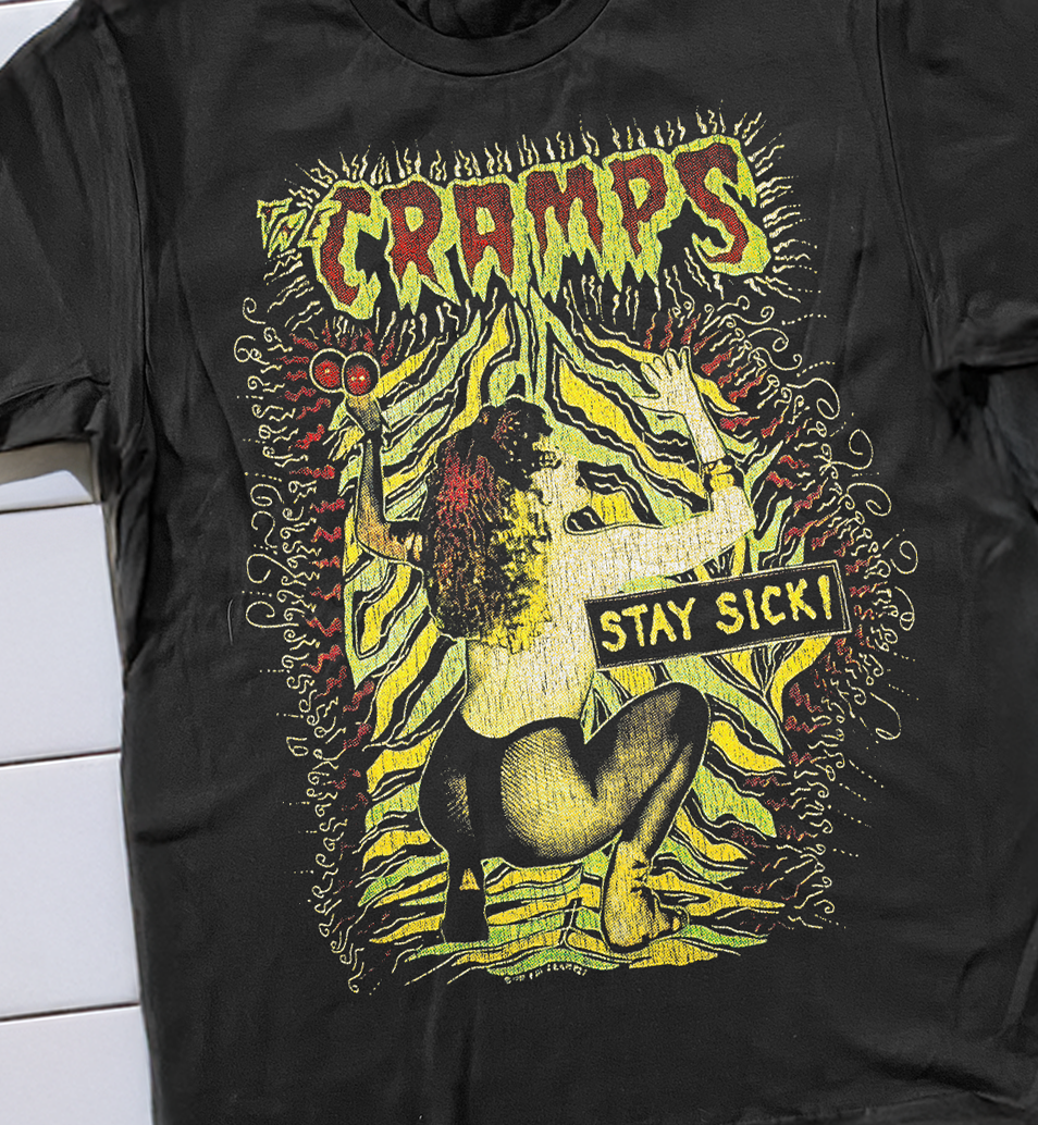 90 The Cramps Stay Sick Washed Black T-Shirt – Strike Anywhere Vintage 90 The Cramps Stay Sick Washed Black T-Shirt – Strike Anywhere Vintage