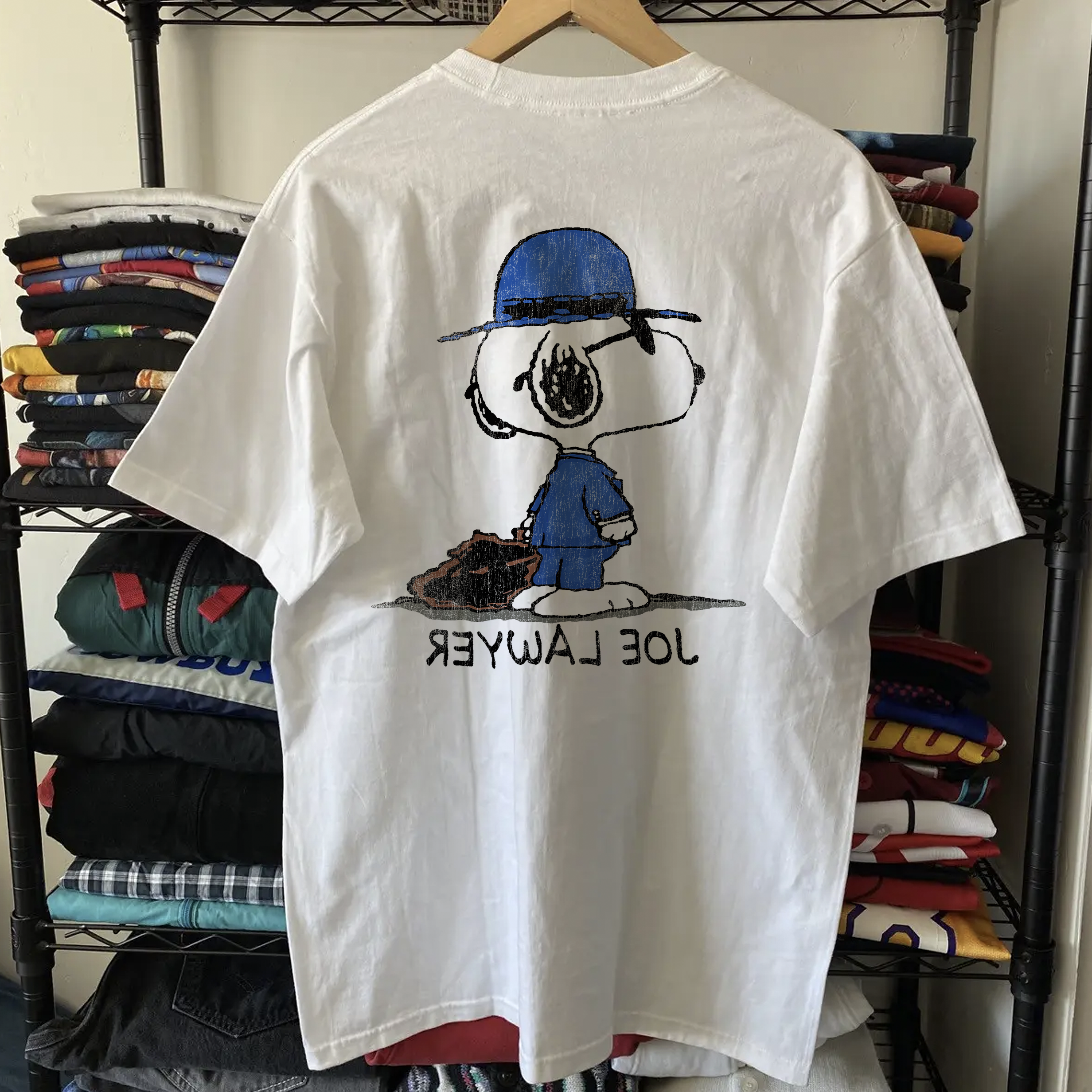 Rare Snoopy Joe Lawyer Washed White Tee
