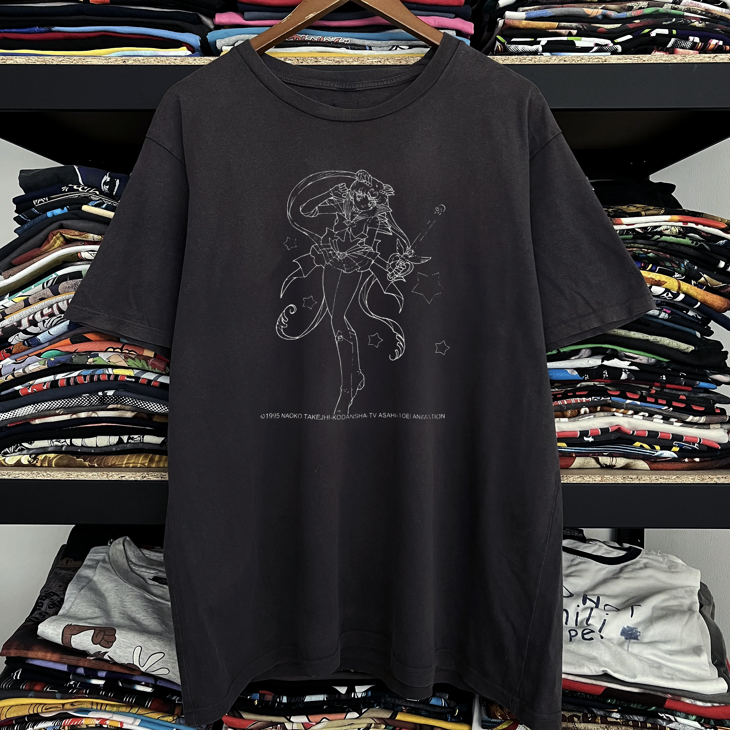 1995 Sailor Moon Washed Black Tee