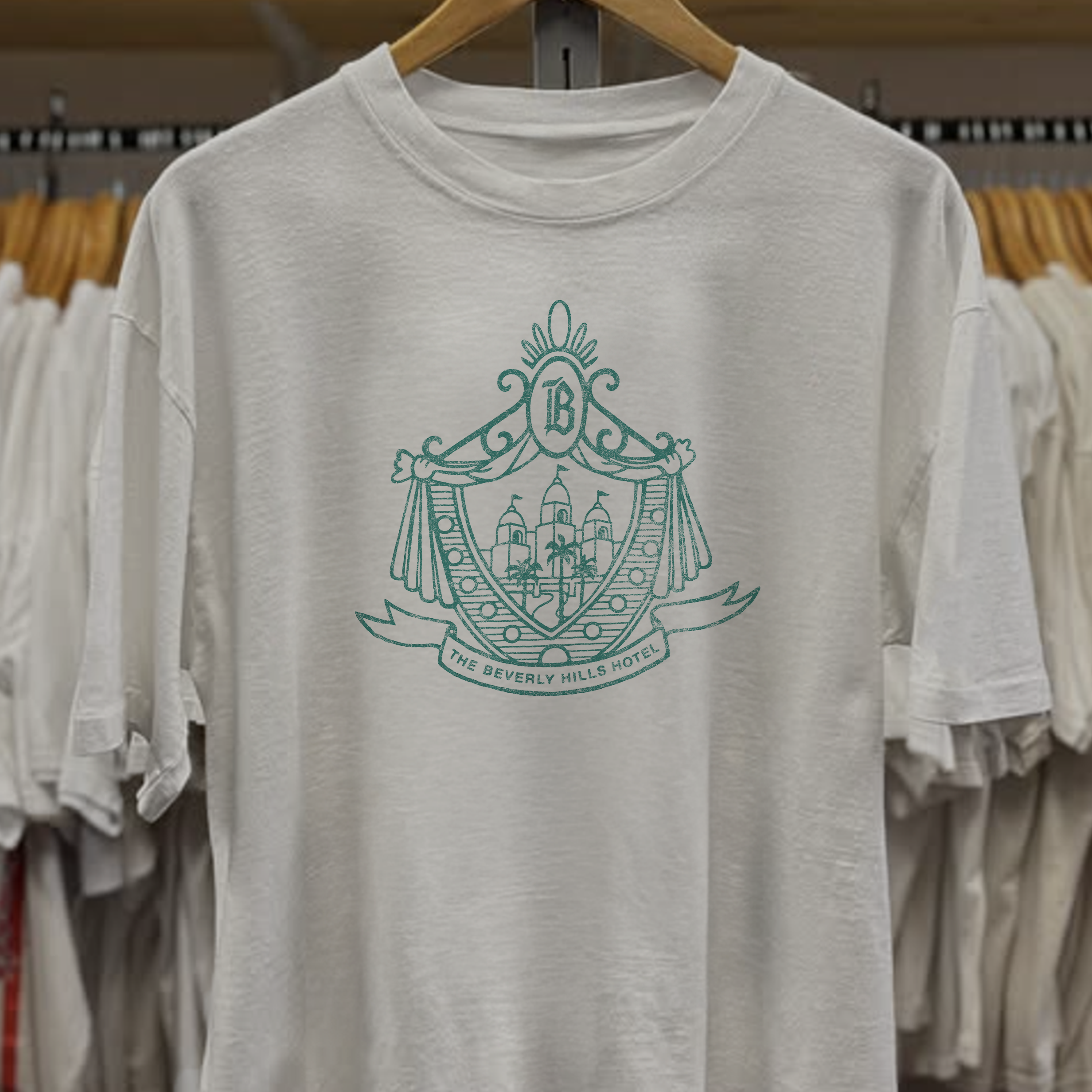 Rare The Beverley Hills & Bungalows Washed White Tee