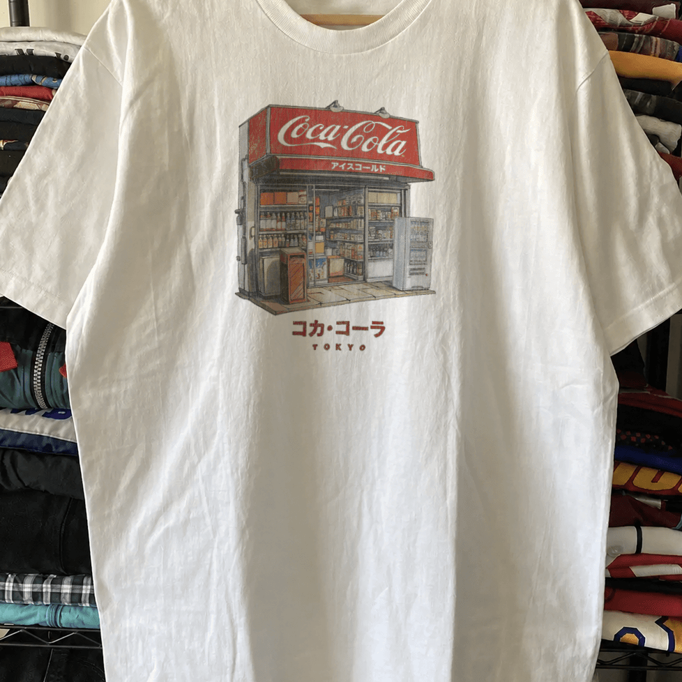 Coca Cola Japan Vintage Washed White T-Shirt
