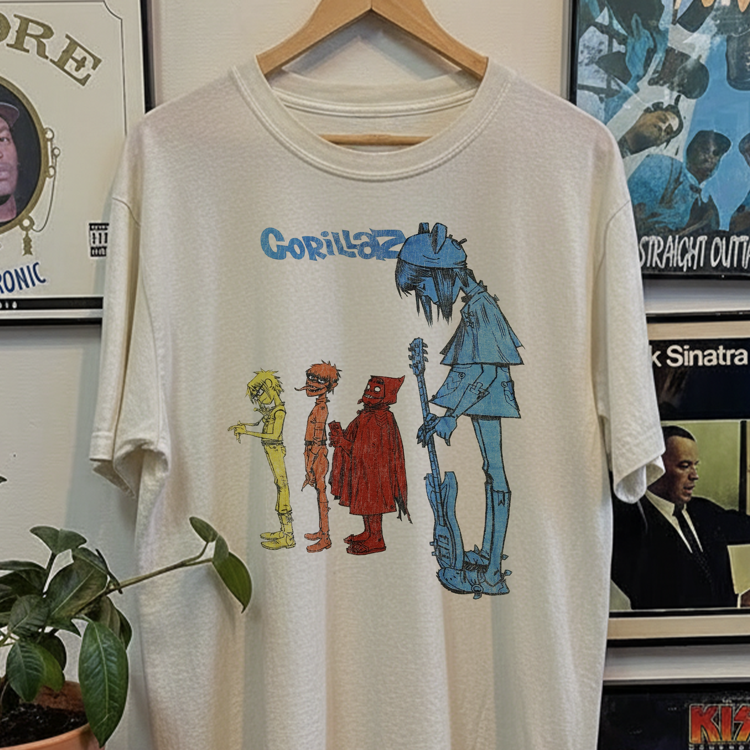 Rare Gorillaz Washed White Tee