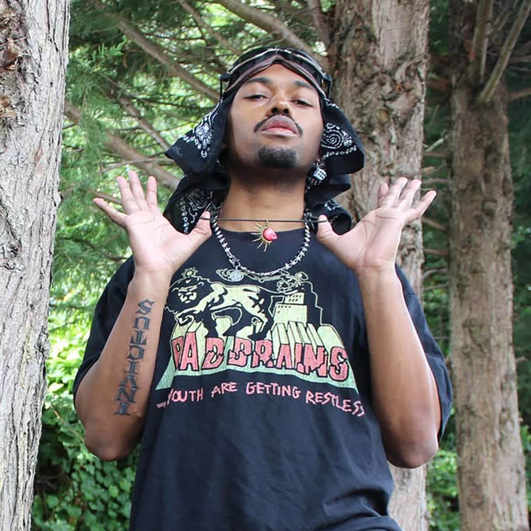 90's Bad Brains The Youth Are Getting Restless Washed Black T-Shirt