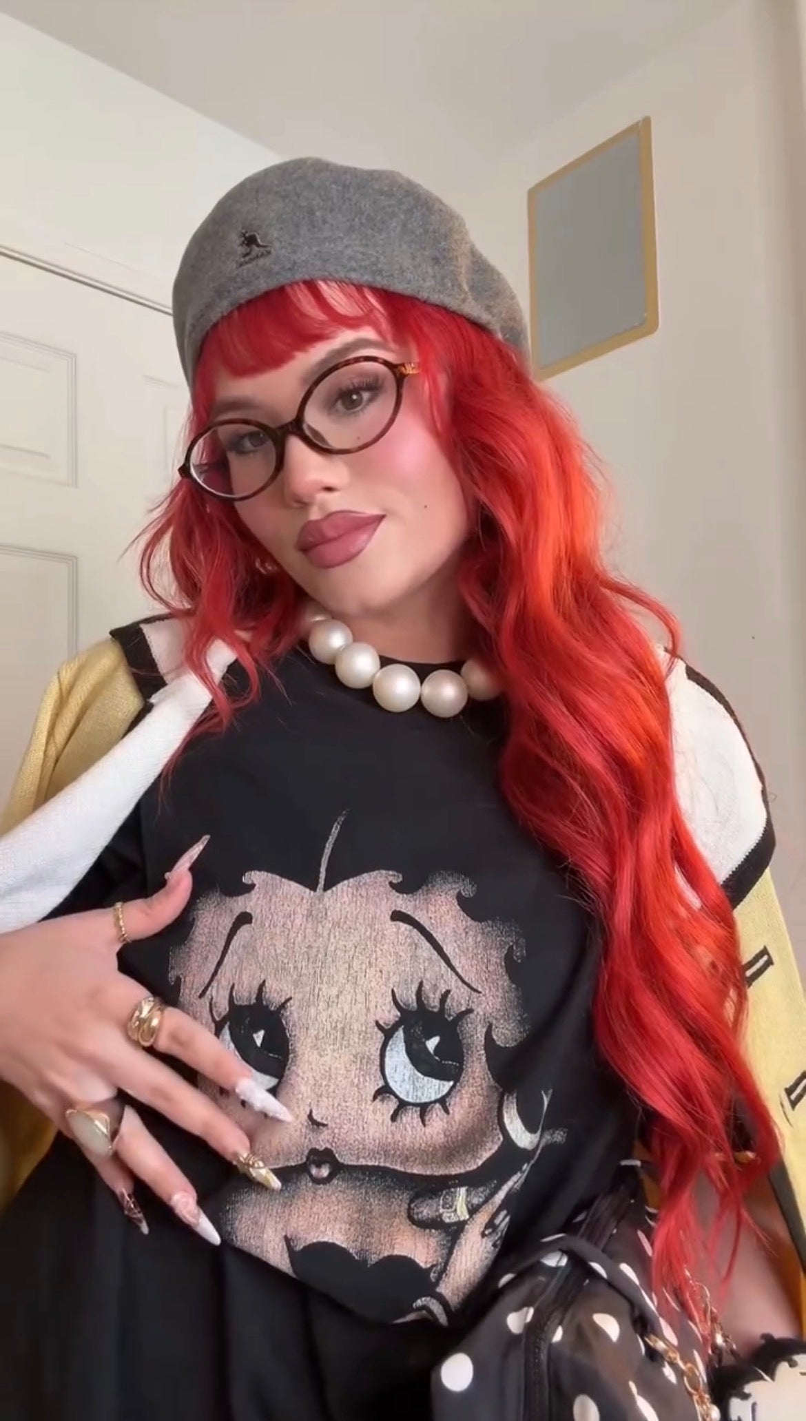 Rare Betty Boop Washed Black Tee