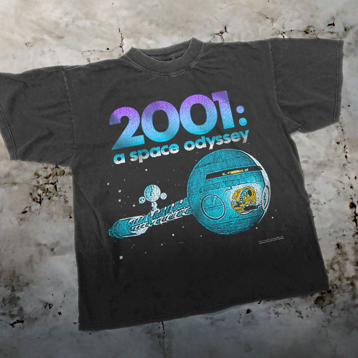2001: A Space Odessey - Rare 2001 Promo Washed Black T-Shirt 
