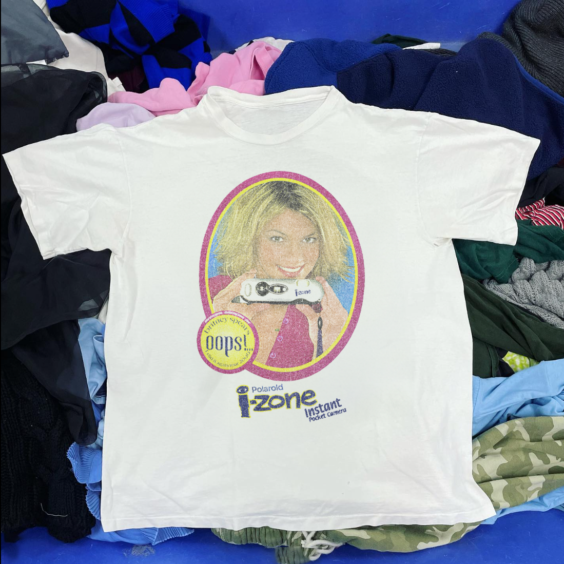 BRITNEY IZONE 90'S RARE PROMO WHITE VINTAGE WASHED T-SHIRT