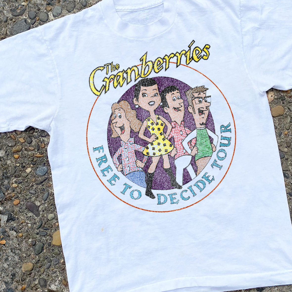 THE CRANBERRIES FREE TO DECIDE TOUR WHITE TSHIRT