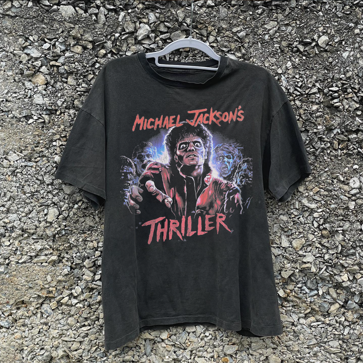 Michael Jackson's Thrilller - Vintage Black Tshirt – Strike Michael Jackson's Thrilller - Vintage Black Tshirt – Strike