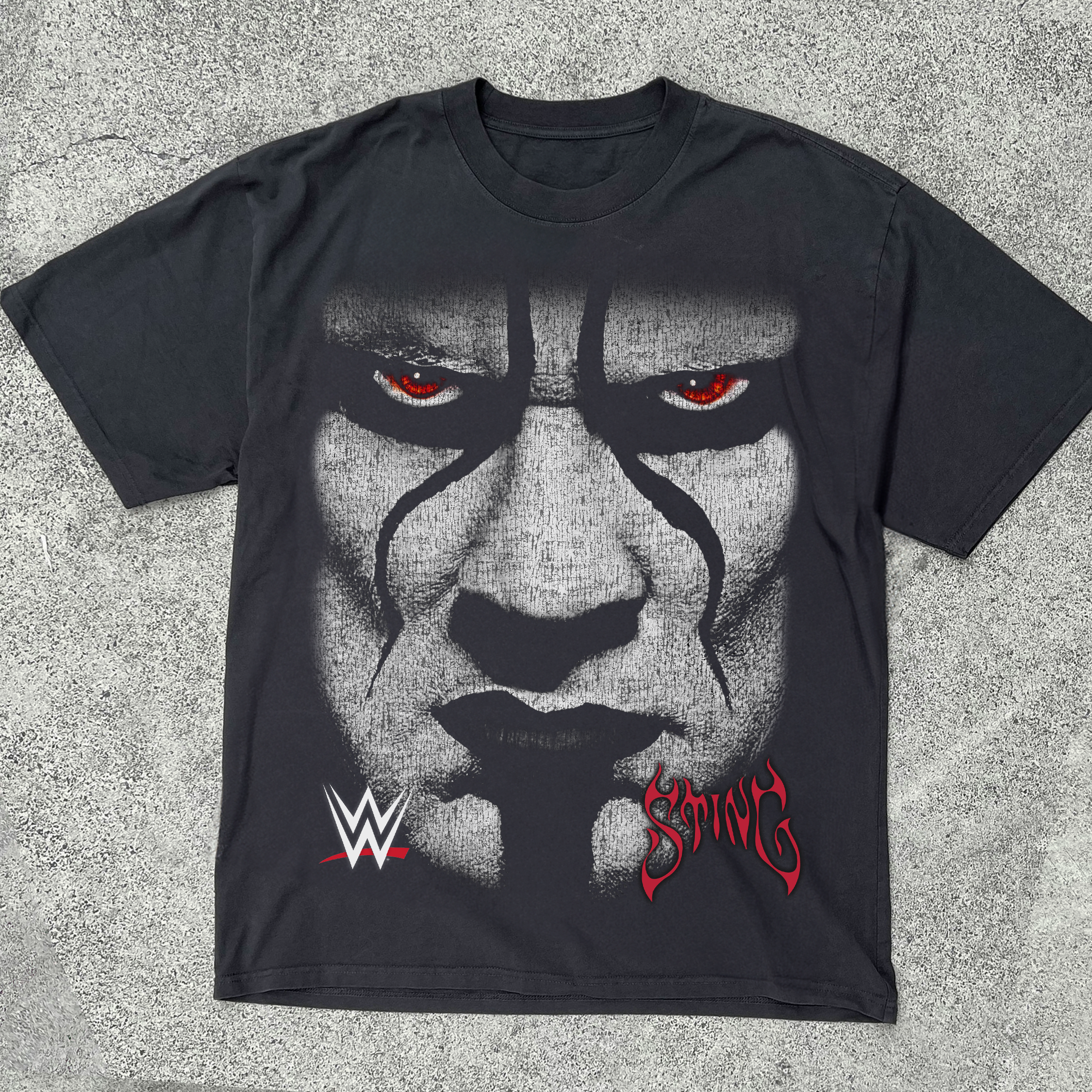 STING WASHED BLACK T-SHIRT