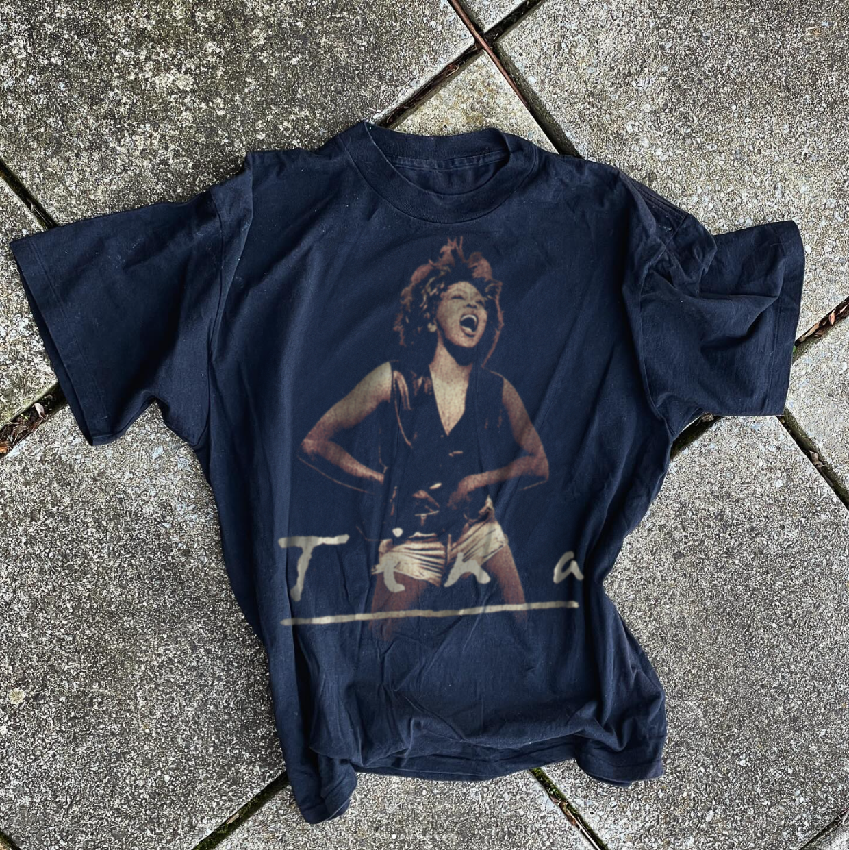 TINA TURNER - WHATS'S LOVE 1993 TOUR RARE VINTAGE WASHED BLACK TSHIRT