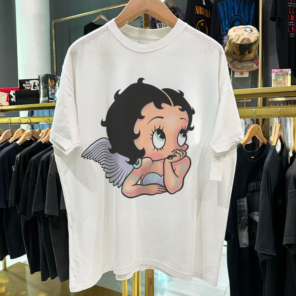 専用90s BETTY BOOP Tシャツ ANGEL ベティ 90s Betty Boop Angel Tシャツ 両面 天使 - メルカリ