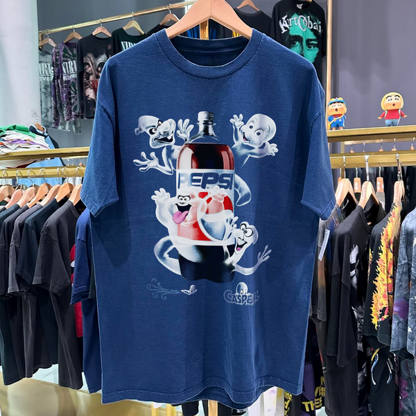1995 Casper 2 Ltr Pepsi Promo Blue T-Shirt – Strike Anywhere Vintage