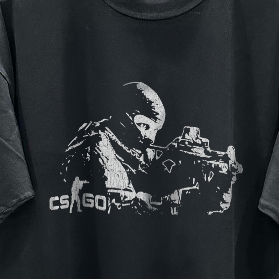 Cs:Go 2012 Grail Vintage Washed Black Tshirt – Strike Anywhere Vintage