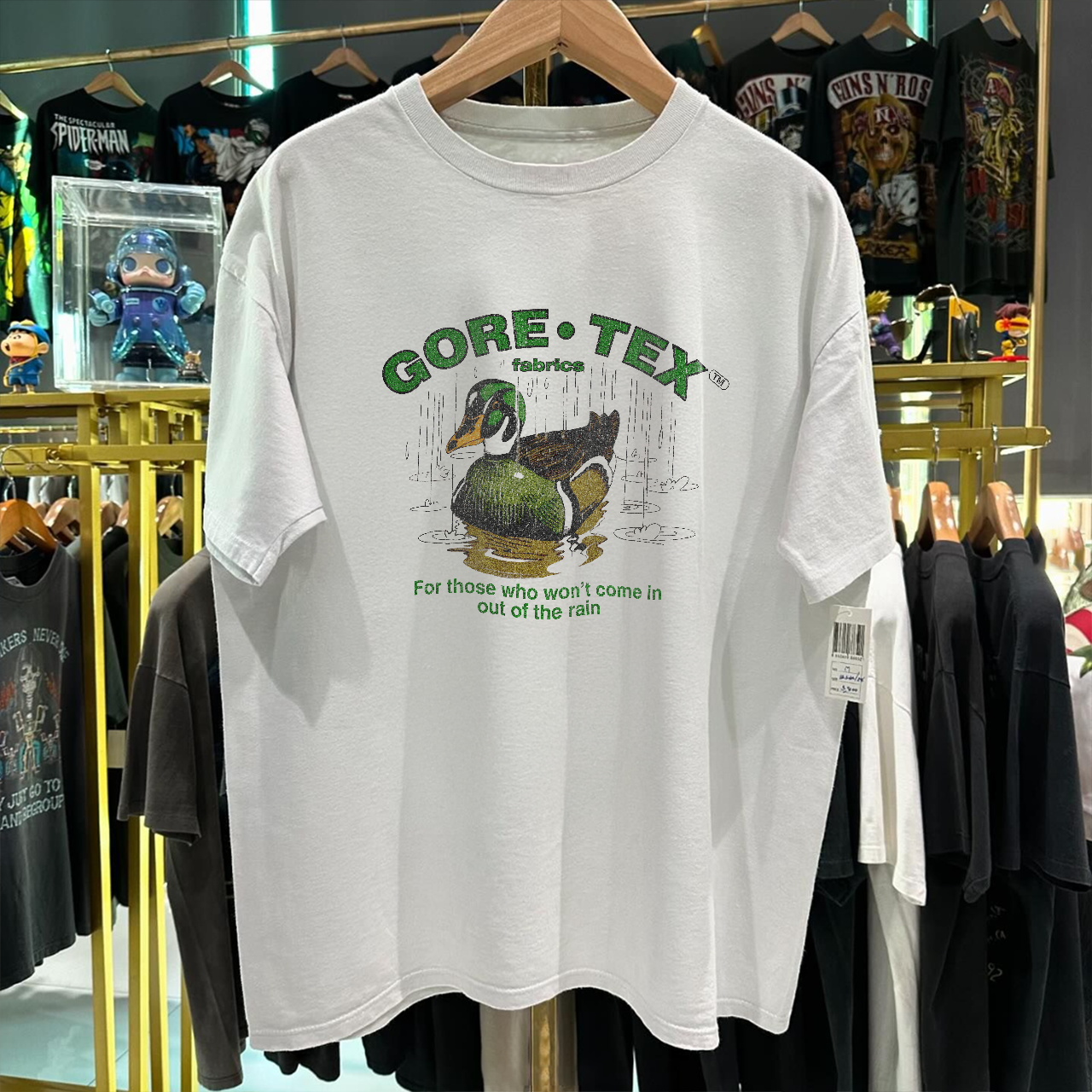 90s Gore-Tex Fabrics Promo Rare Washed White T-Shirt – Strike