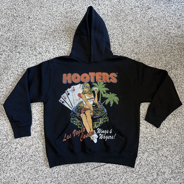 Hooters Las Vegas Jumbo Black Hoodie – Strike Anywhere Vintage
