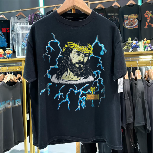 Divine Lightning: Matthew 24:27 Vintage Washed Black T-Shirt Divine Lightning: Matthew 24:27 Vintage Washed Black T-Shirt