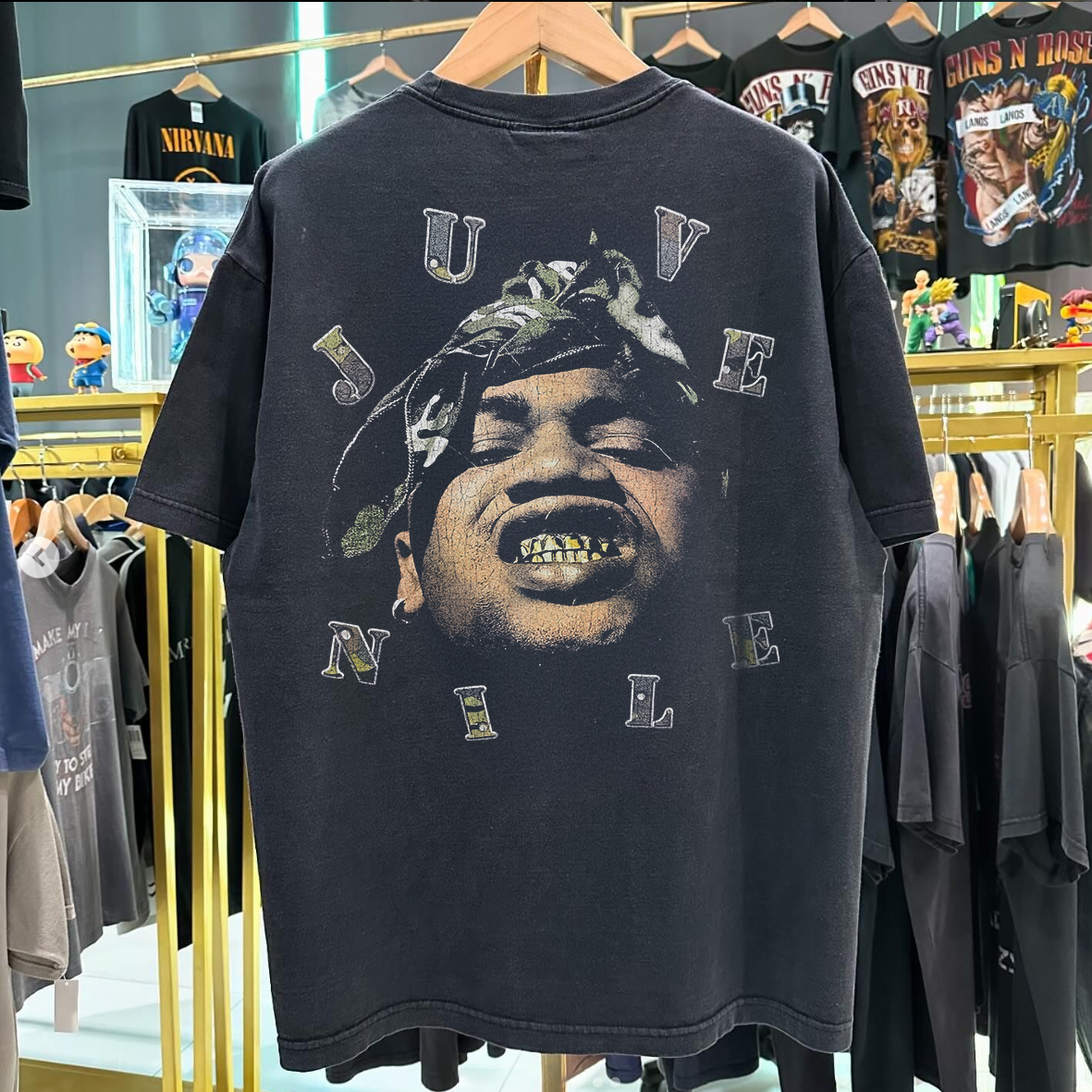 90's Juvenile '3rd Ward Solja' 400 Degrees Vintage Washed Black 90's Juvenile '3rd Ward Solja' 400 Degrees Vintage Washed Black