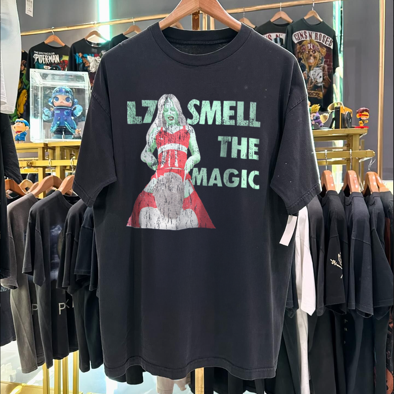 1990 L7 SMELL THE MAGIC RARE WASHED BLACK T-SHIRT