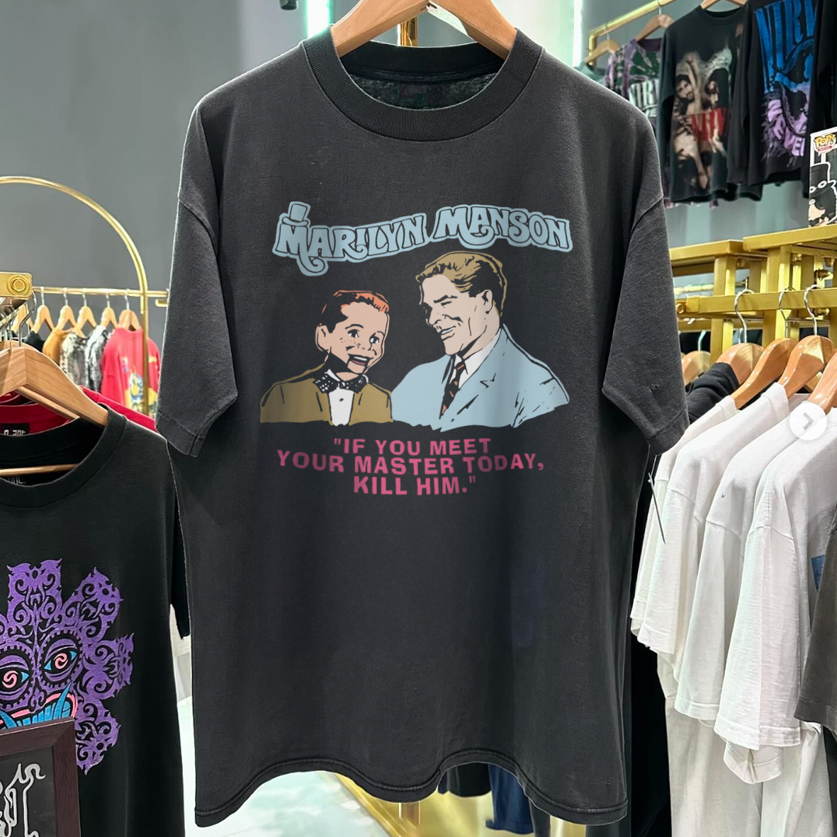 Marilyn Manson 'Master' Black T-Shirt – Strike Anywhere Vintage