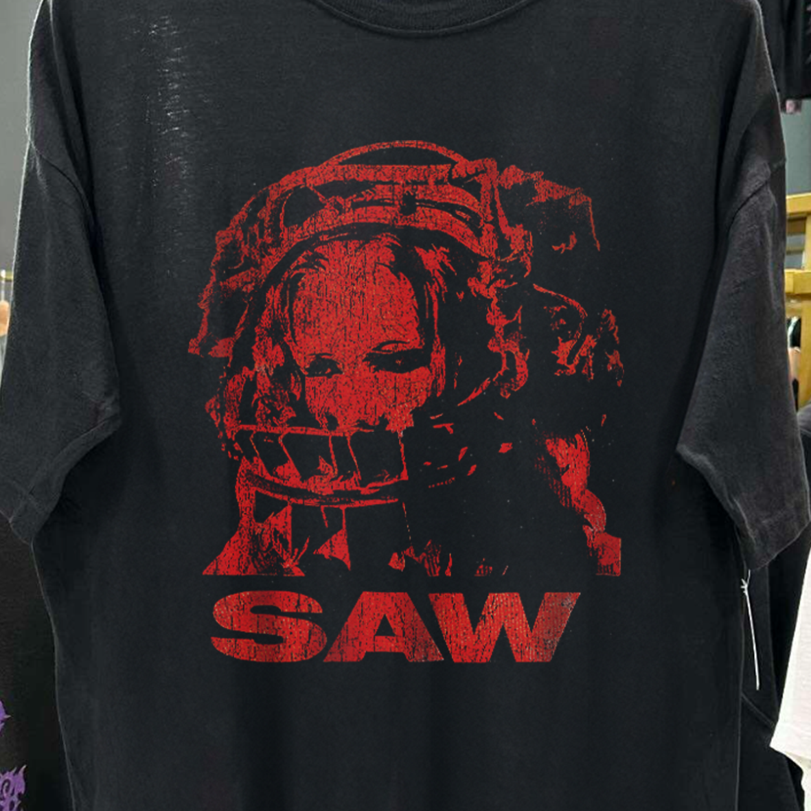 Saw (Red) 2004 Promo Vintage Washed Black T-Shirt – Strike Saw (Red) 2004 Promo Vintage Washed Black T-Shirt – Strike
