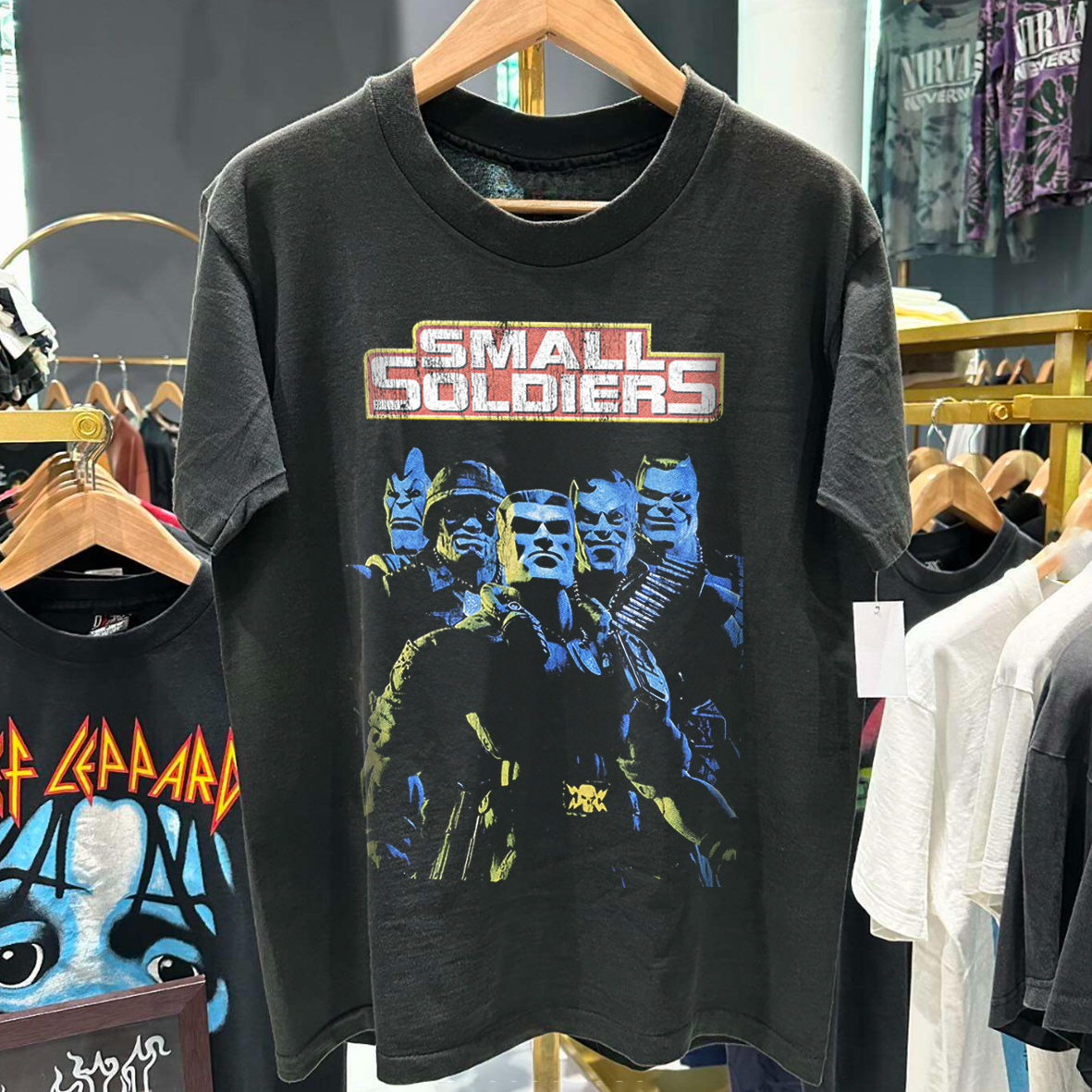 SMALL S0LDIERS RARE VINTAGE WASHED BLACK T-SHIRT