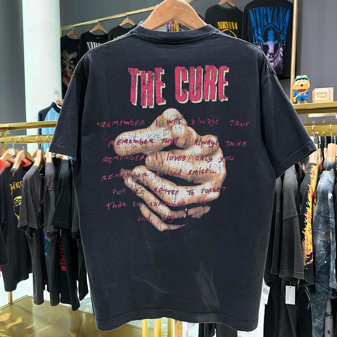 The Cure 'Remember Treasure' Vintage Washed Black T-Shirt – Strike