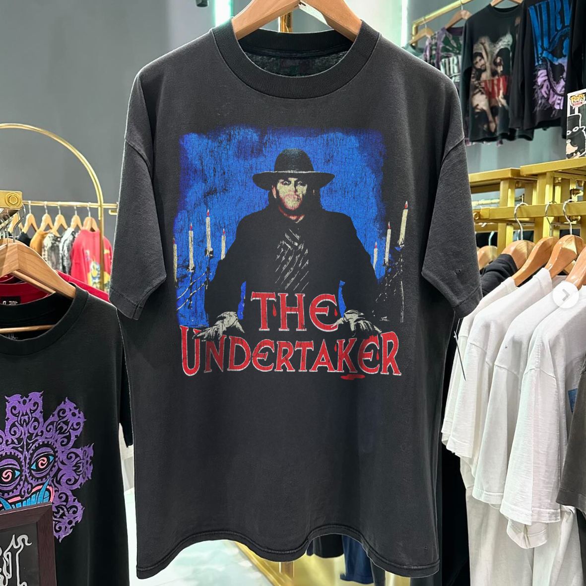 THE UND3RTAK3R VINTAGE RARE WASHED BLACK T-SHIRT