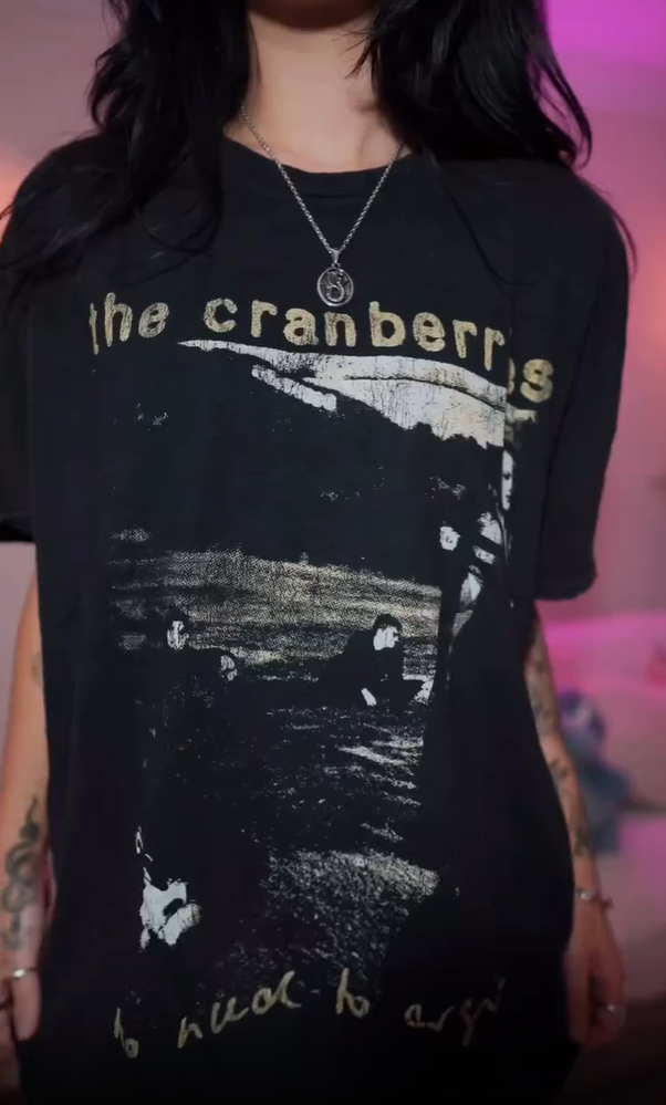 The Cranberries - No Need To Argue 1995 World Tour - Black Washed T -Shirt
