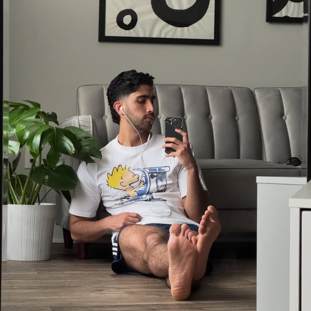 1990 Calvin and Hobbes Spin Cycle Washed White Tee