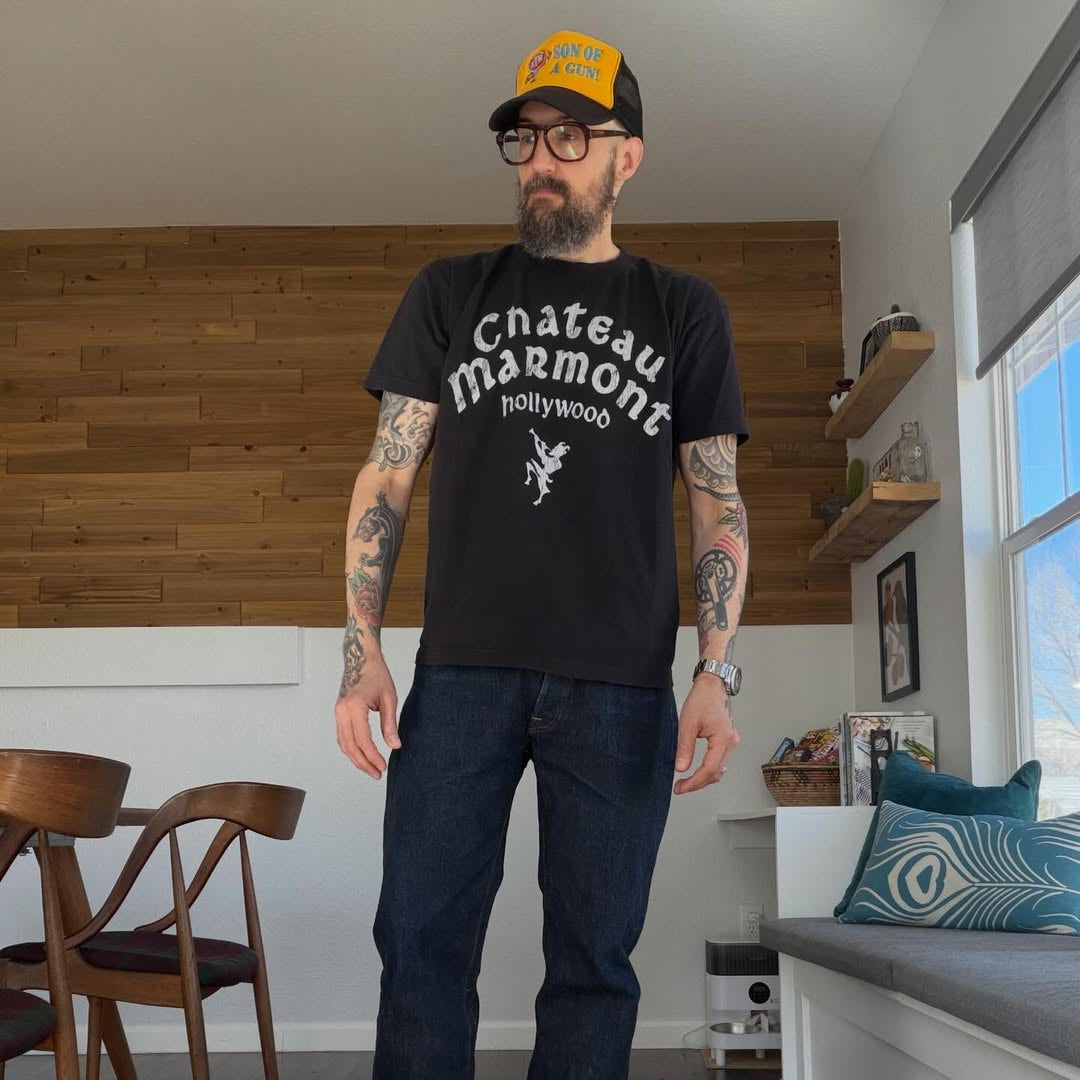 90s Chateau Marmont 'Hollywood' Rare Washed Black T-Shirt