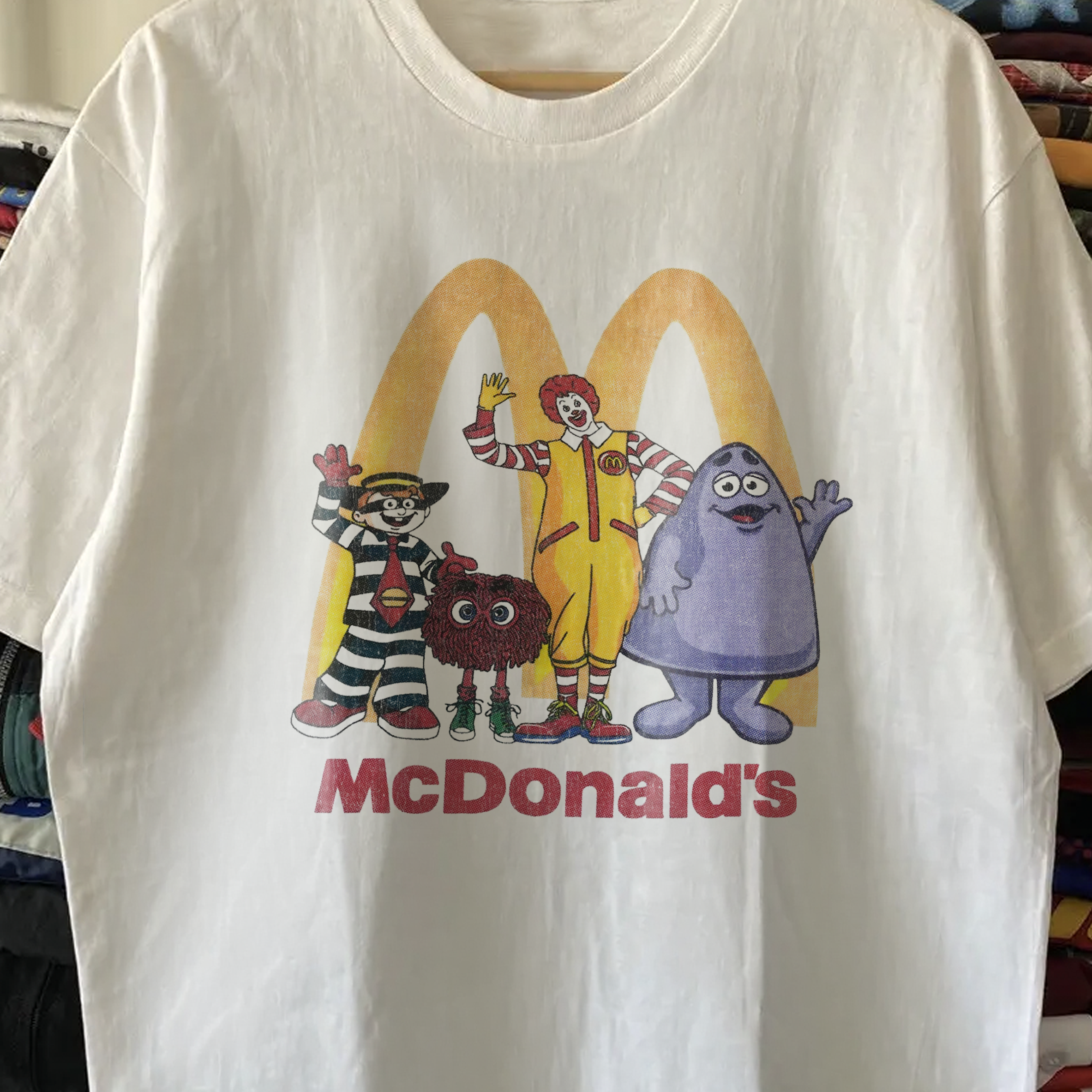 90s McDonalds Family Washed White Tee