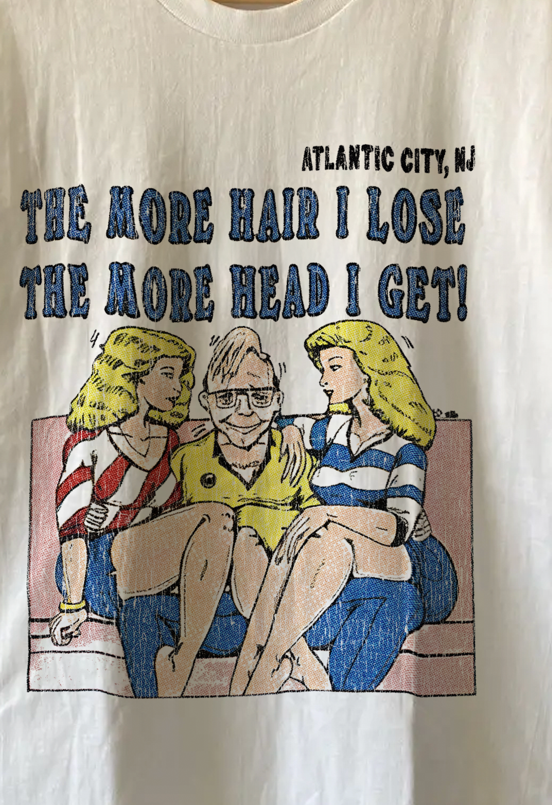 Atlantic City Strip Club Washed White Tee