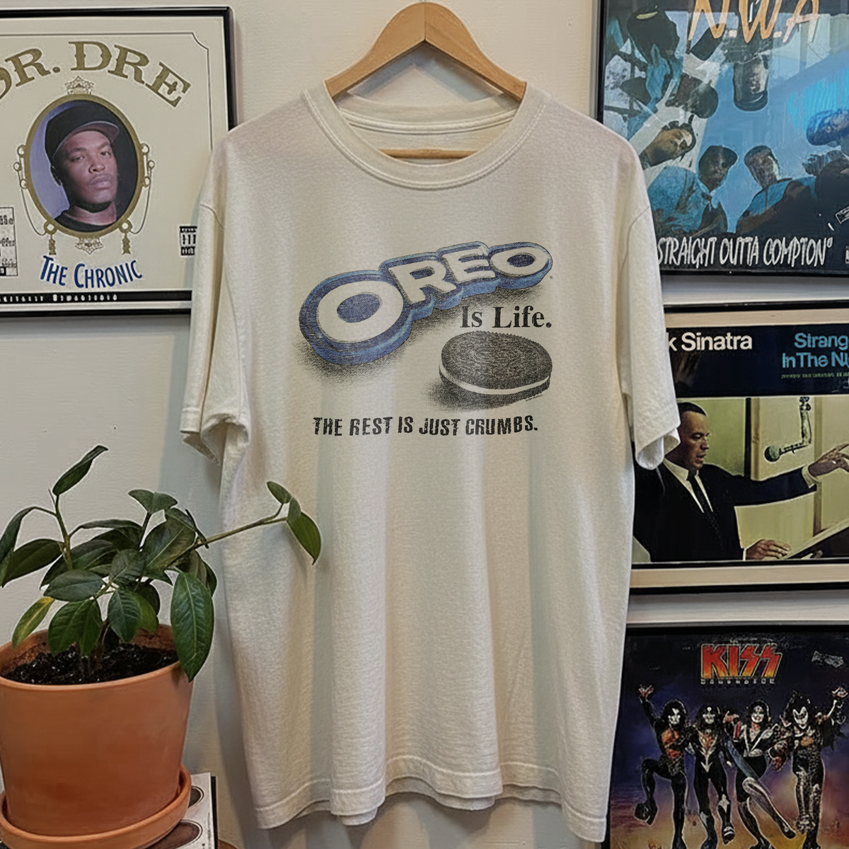 Rare Oreo Is Life Washed White Tee
