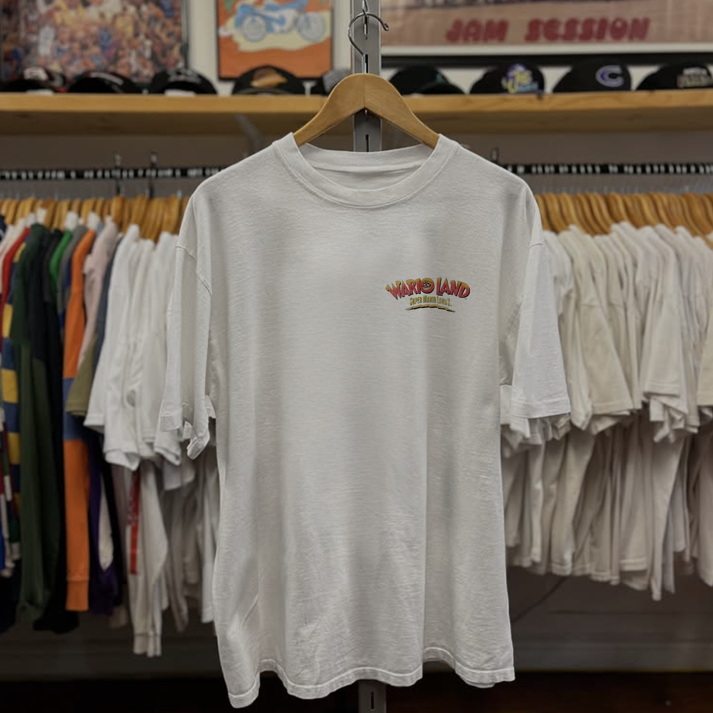 1990 Wario Land Super Mario Land 3 Washed White Tee