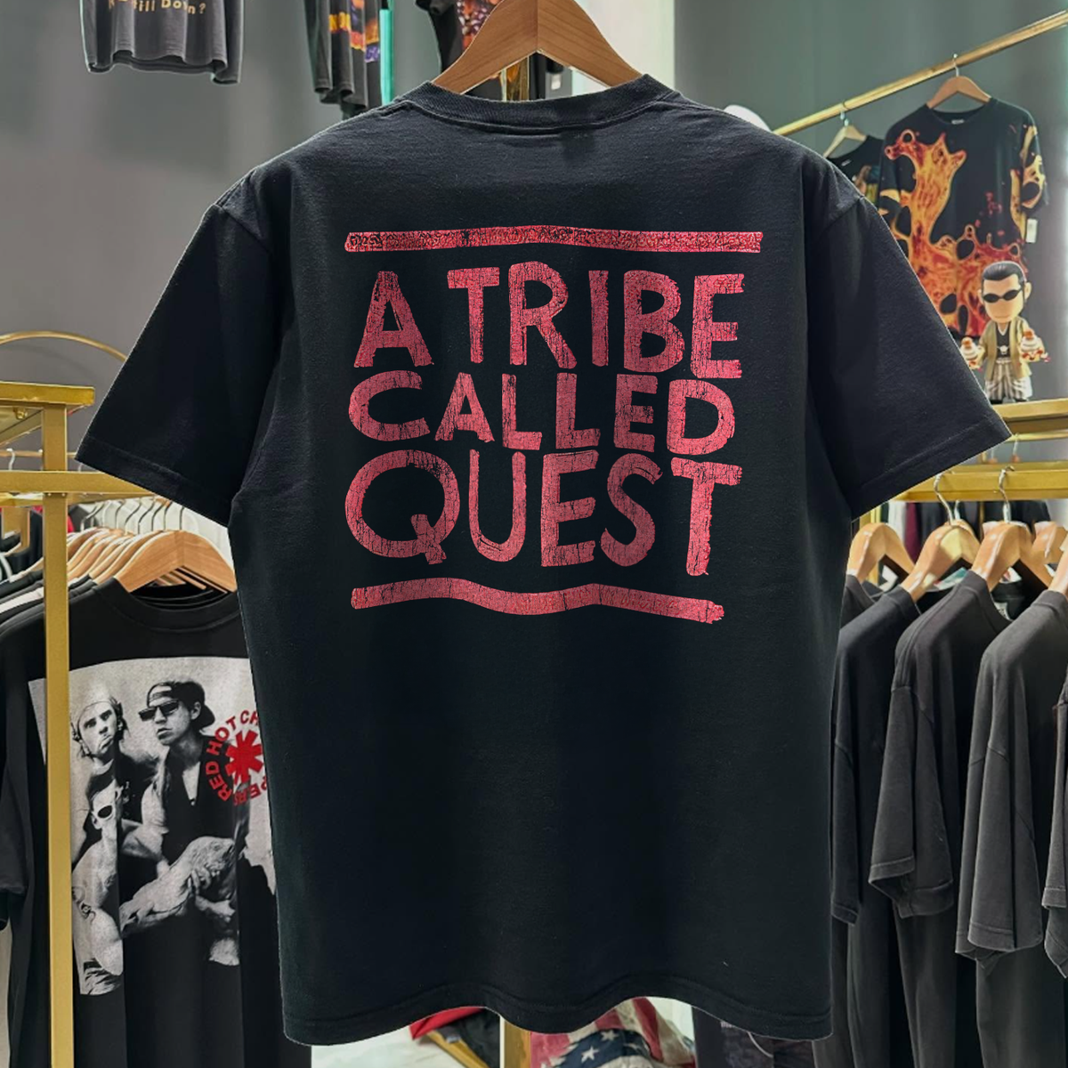 1991 Tribe Called Quest 'Low End Theory' Washed Black T-Shirt 1991 Tribe Called Quest 'Low End Theory' Washed Black T-Shirt