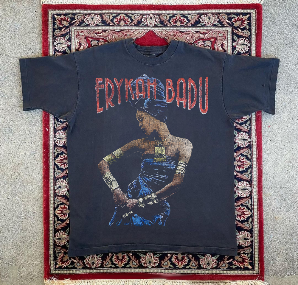 Erykah Badu 2001 Tour Washed Black T-Shirt – Strike Anywhere Vintage