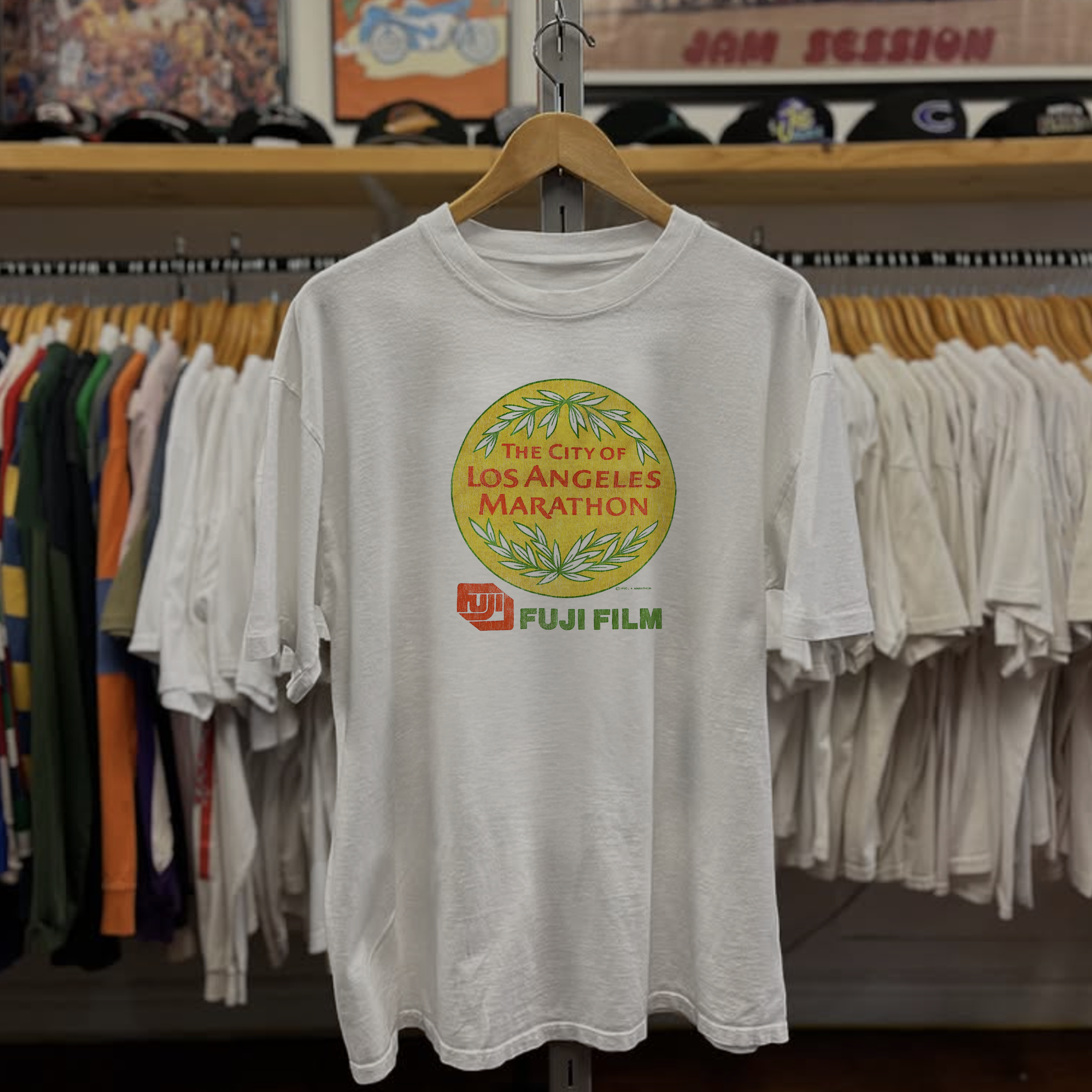 1990 Los Angeles Marathon Washed White Tee