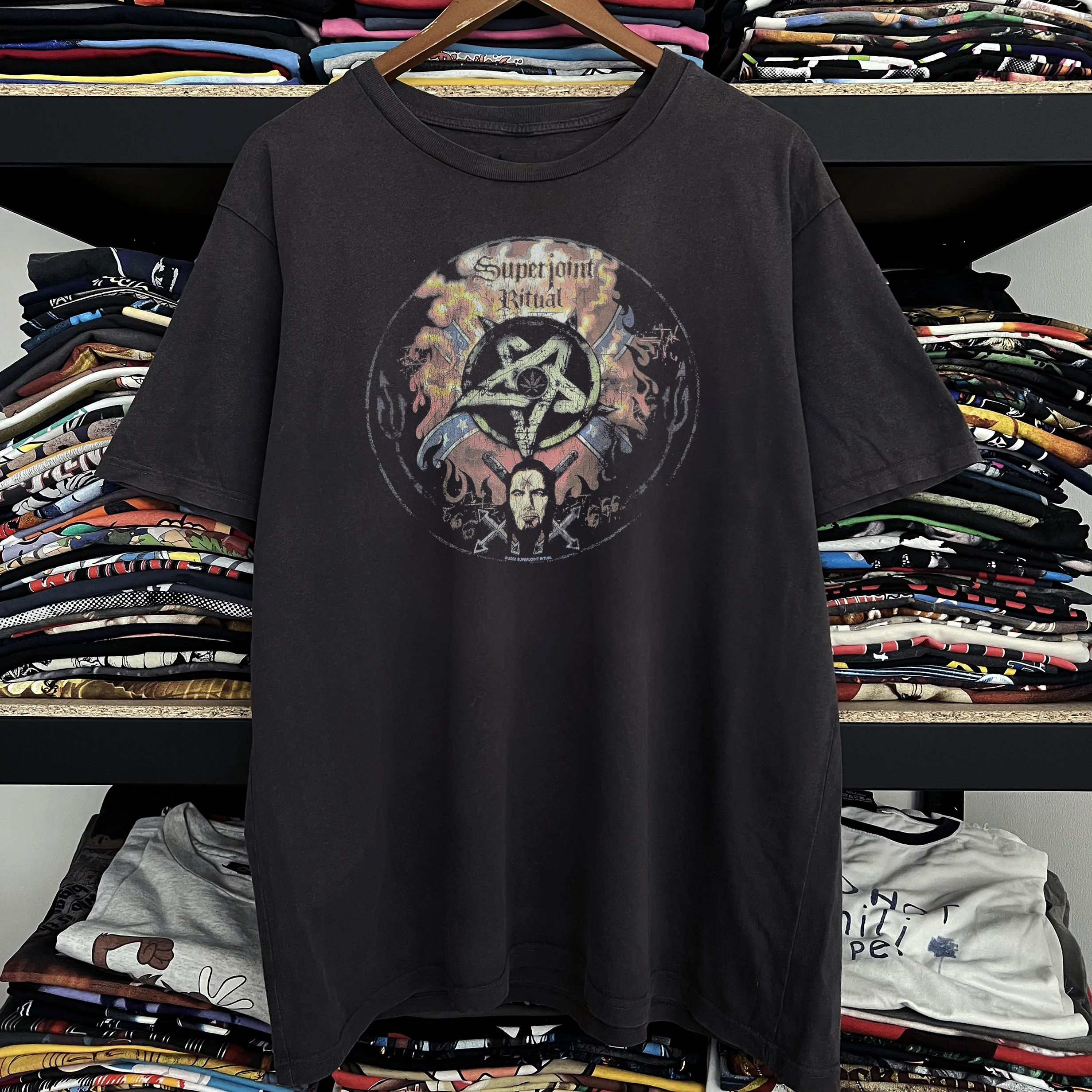 2002 Superjoint Ritual Washed Black Tee
