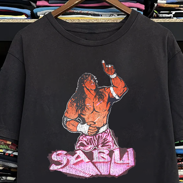 Super Rare ECW Sabu Vintage Washed Black Tee