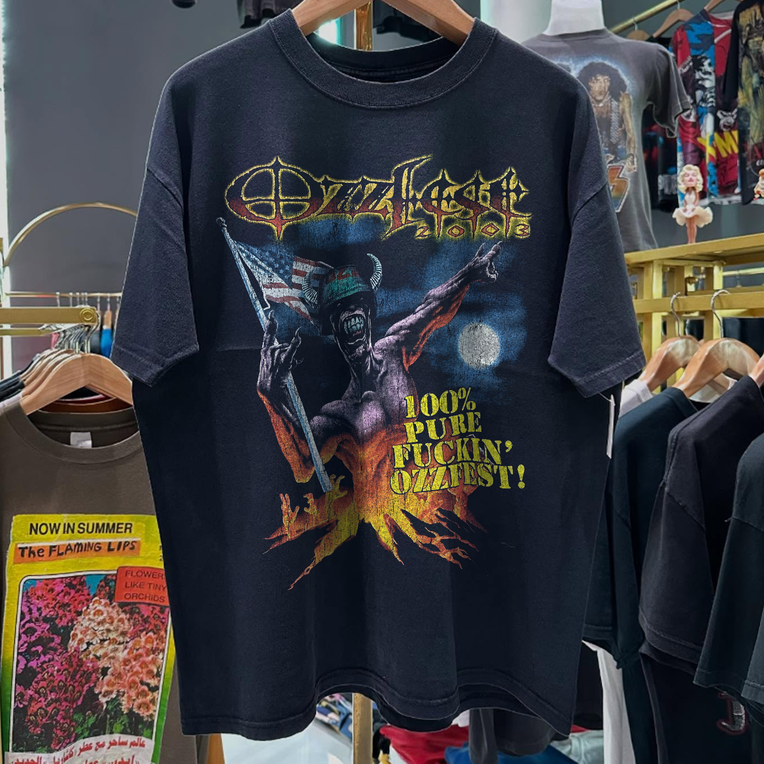 1995年TK DANCE CAMP当時物TシャツL 会報 うちわフルセット TIBETAN Tシャツ LOLLAPALOOZA 1998年物ヴィンテージ 1990's TEE｜T