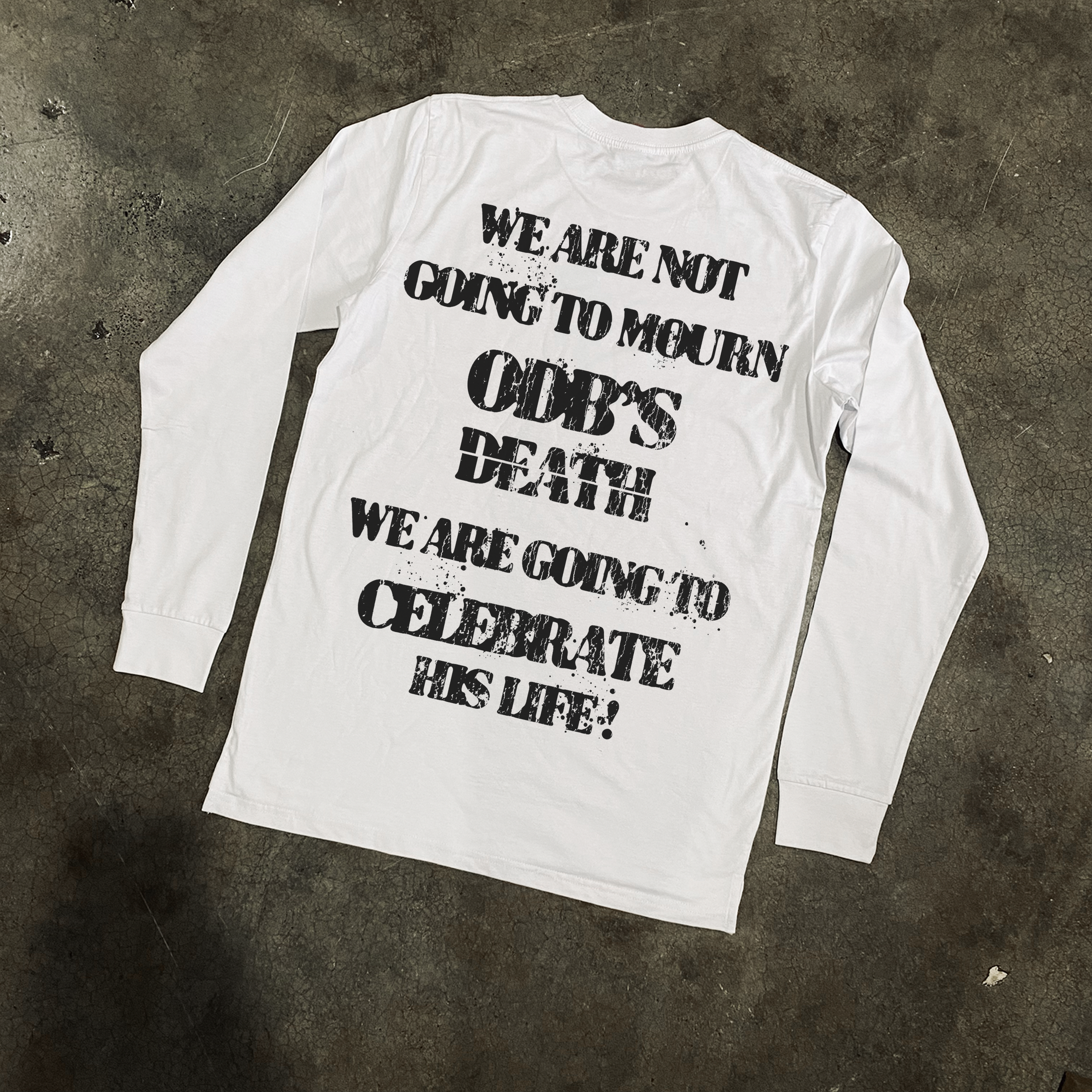 Dirty Mef Long Sleeve White Tee