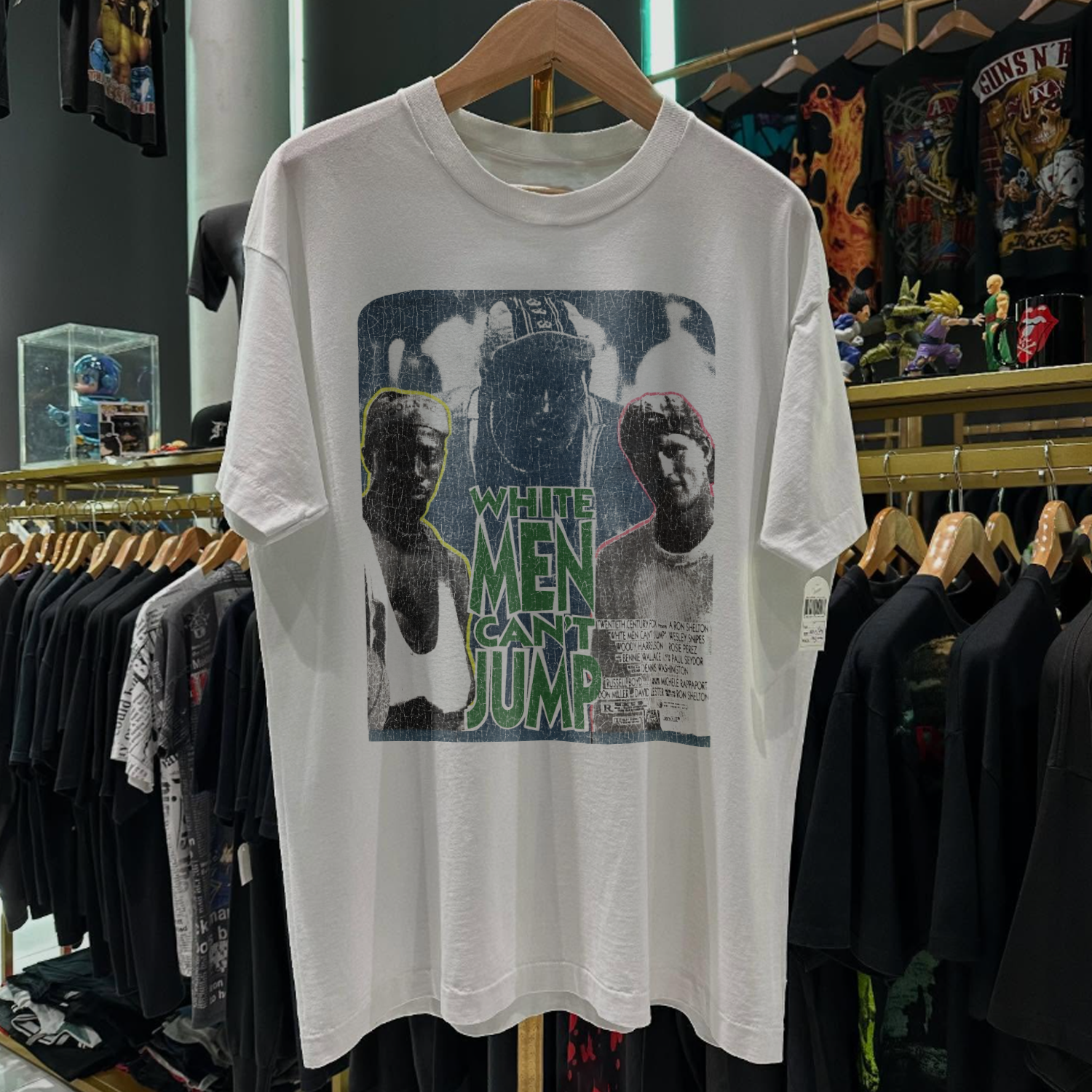 90s WHITE MEN CAN'T JUMP PROMO RARE WASHED WHITE T-SHIRT