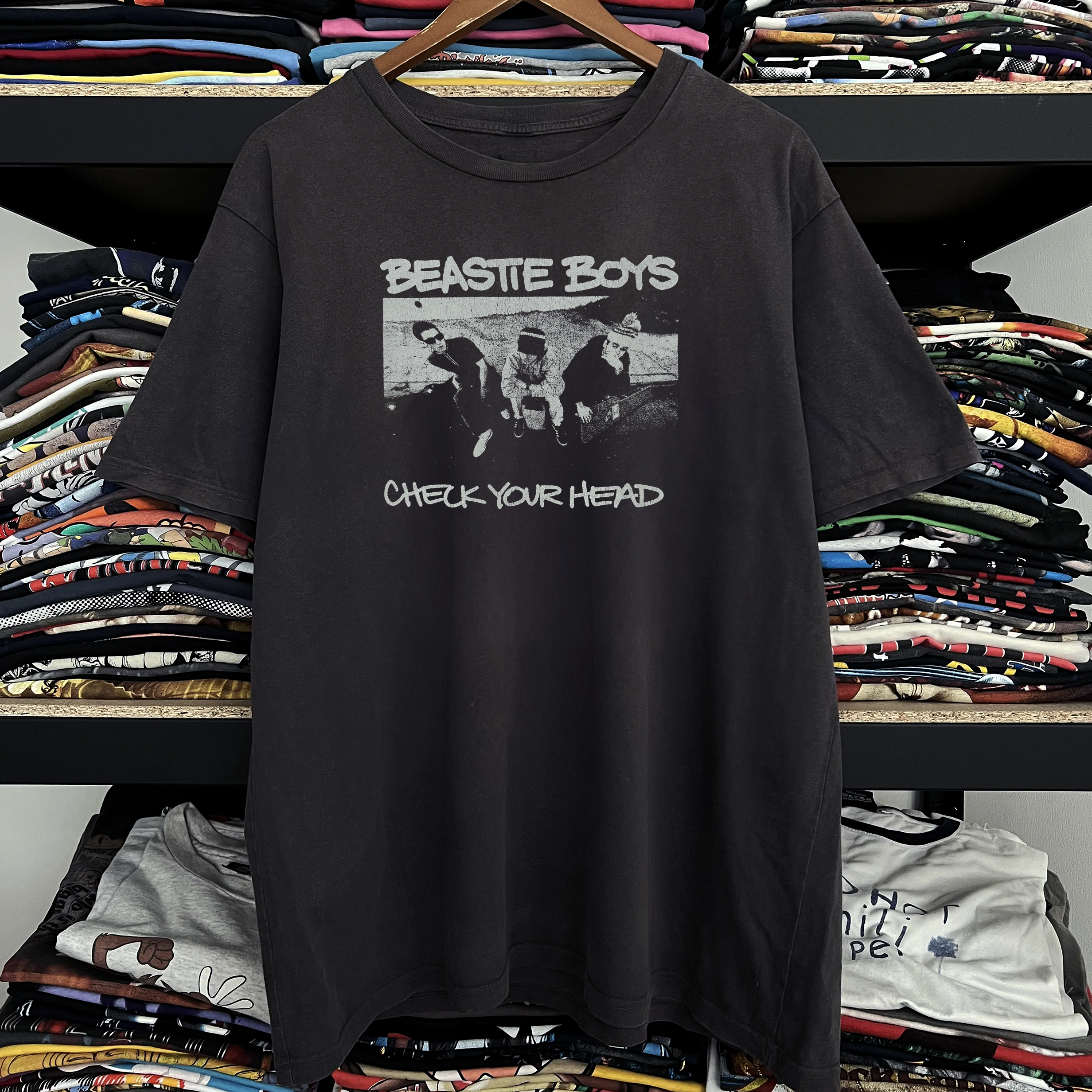 90s Beastie Boys Check Your Head Promo Washed Black Tee