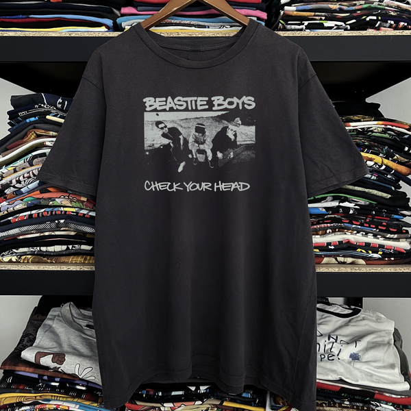 Special‼︎ 90s'BEASTIE BOYS vintage fade 90s Beastie Boys Check Your Head Promo Washed Black Tee – Strike